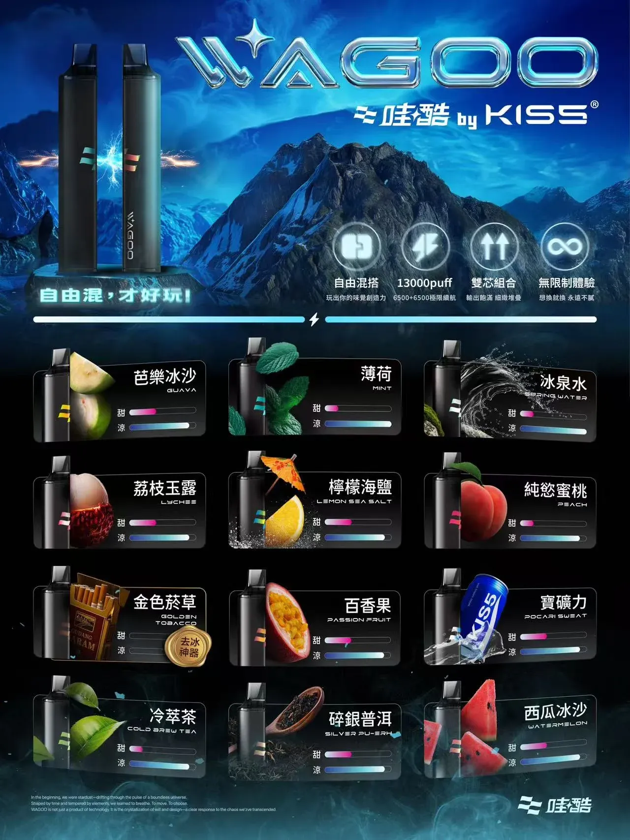 WAGOO哇酷6500口電子煙｜來自KIS5品牌的創新之作